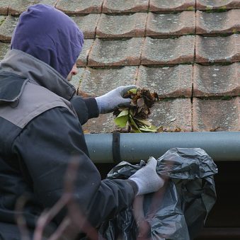 Dachrinnenreinigung schützt Ihre Fassade